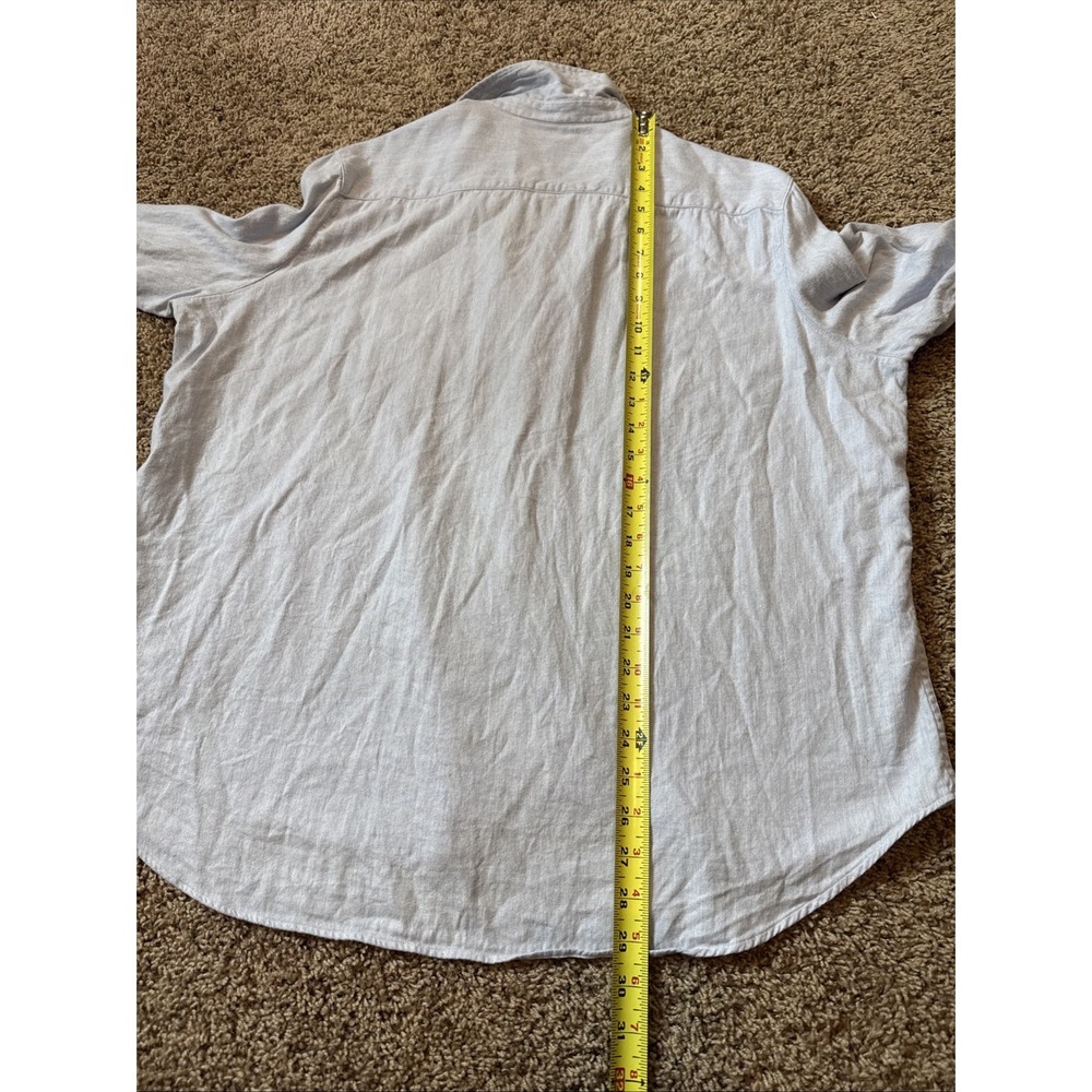Frank & Eileen "Eileen" Top Women's Large Light Blue Button-Up Shirt Oversized - Picture 6 of 6
